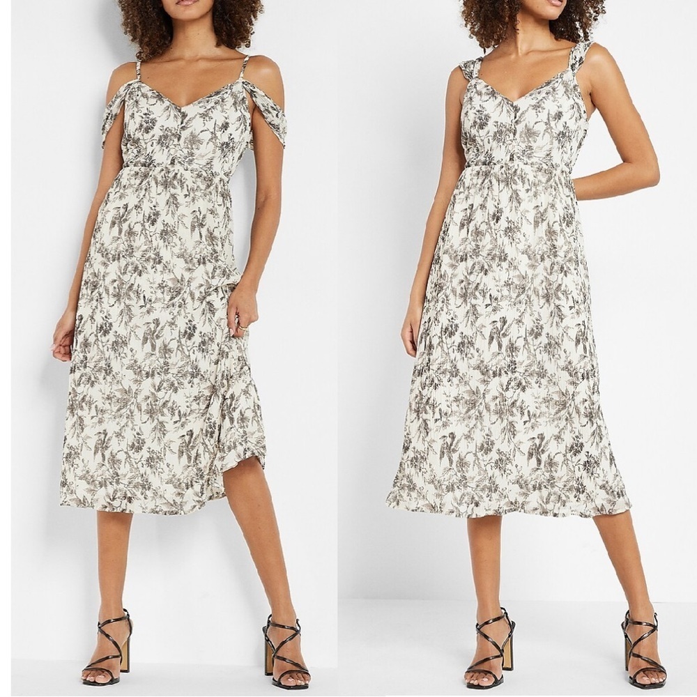 Express Pleated Chiffon Dress
